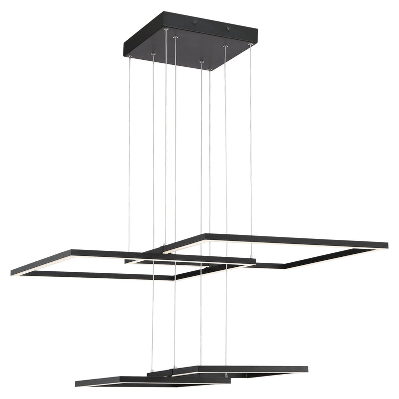 Squared LED Pendant in Black