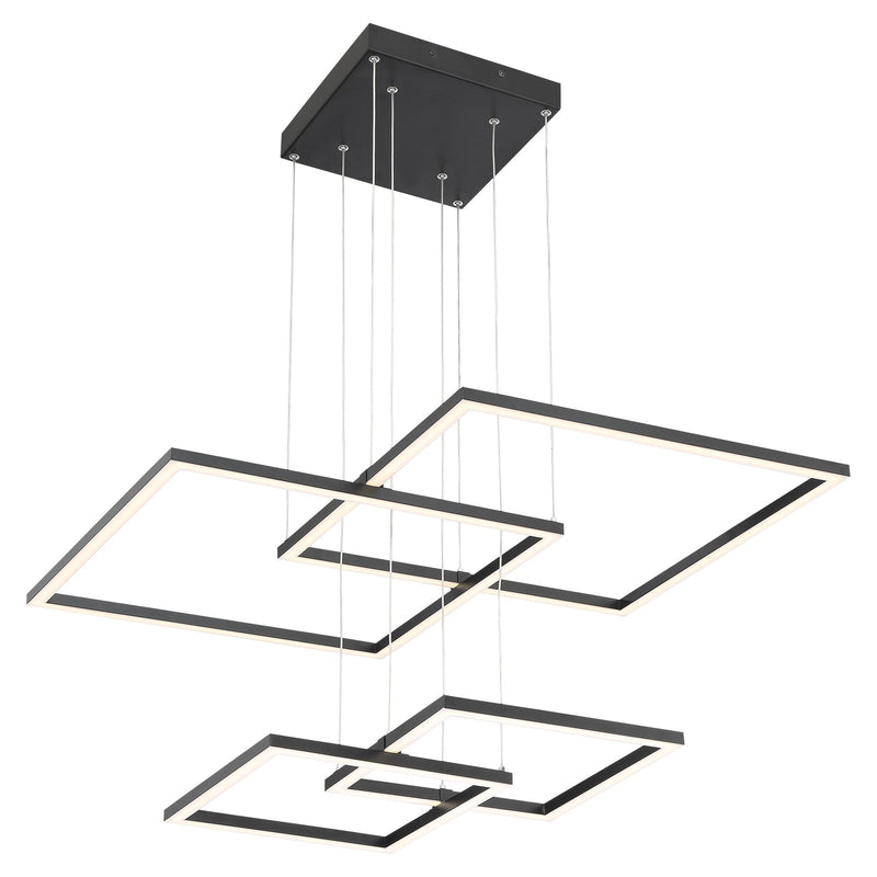 Squared LED Pendant in Black