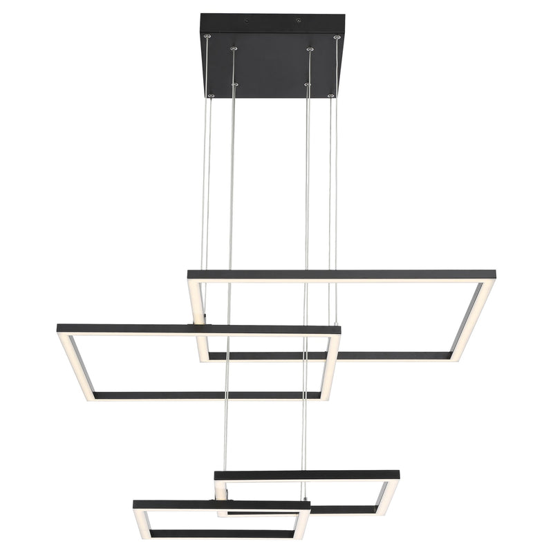 Squared LED Pendant in Black