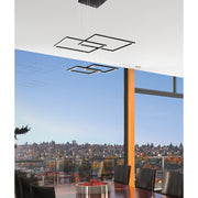 Squared LED Pendant in Black