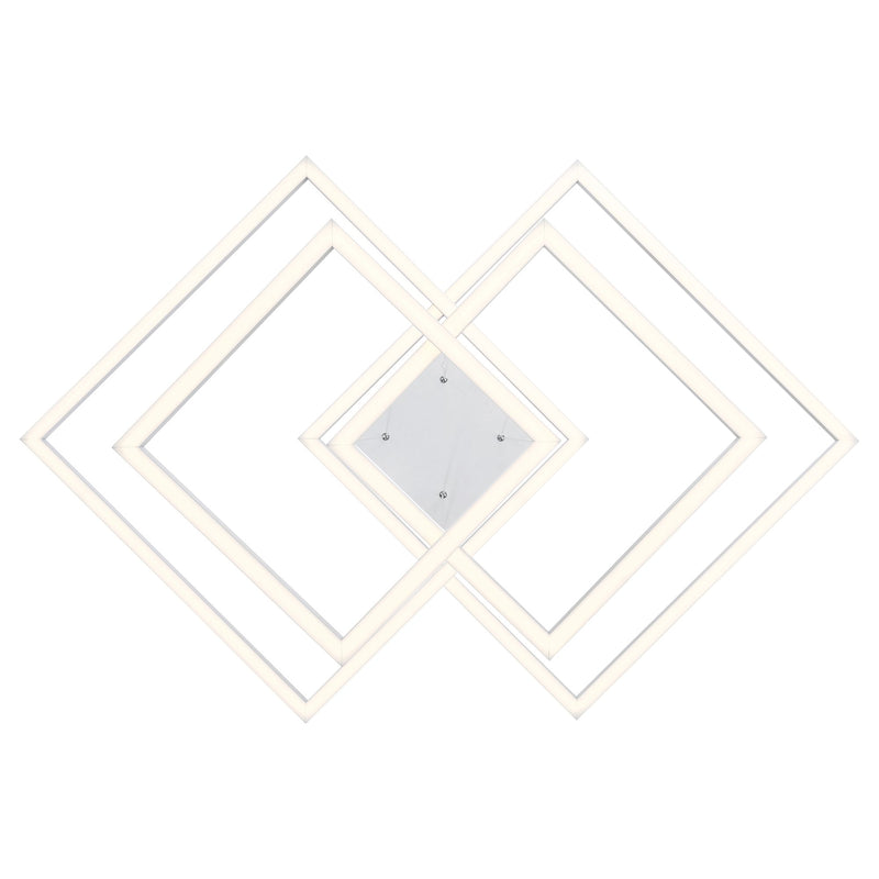 Squared LED Pendant in White