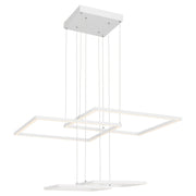 Squared LED Pendant in White