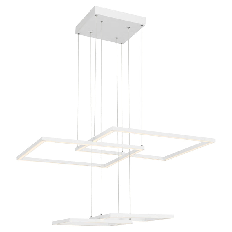 Squared LED Pendant in White