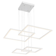Squared LED Pendant in White