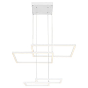 Squared LED Pendant in White