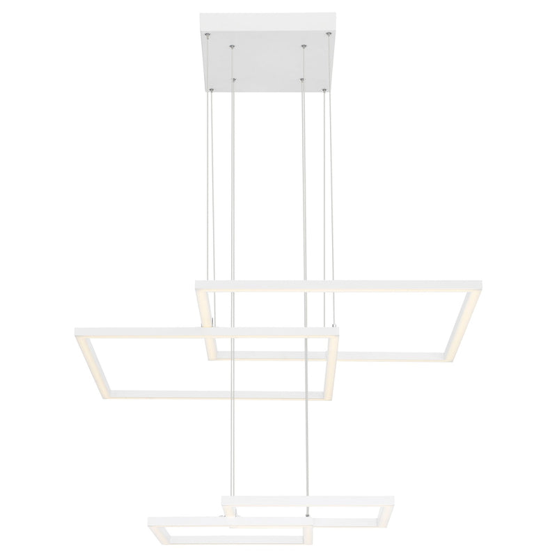 Squared LED Pendant in White