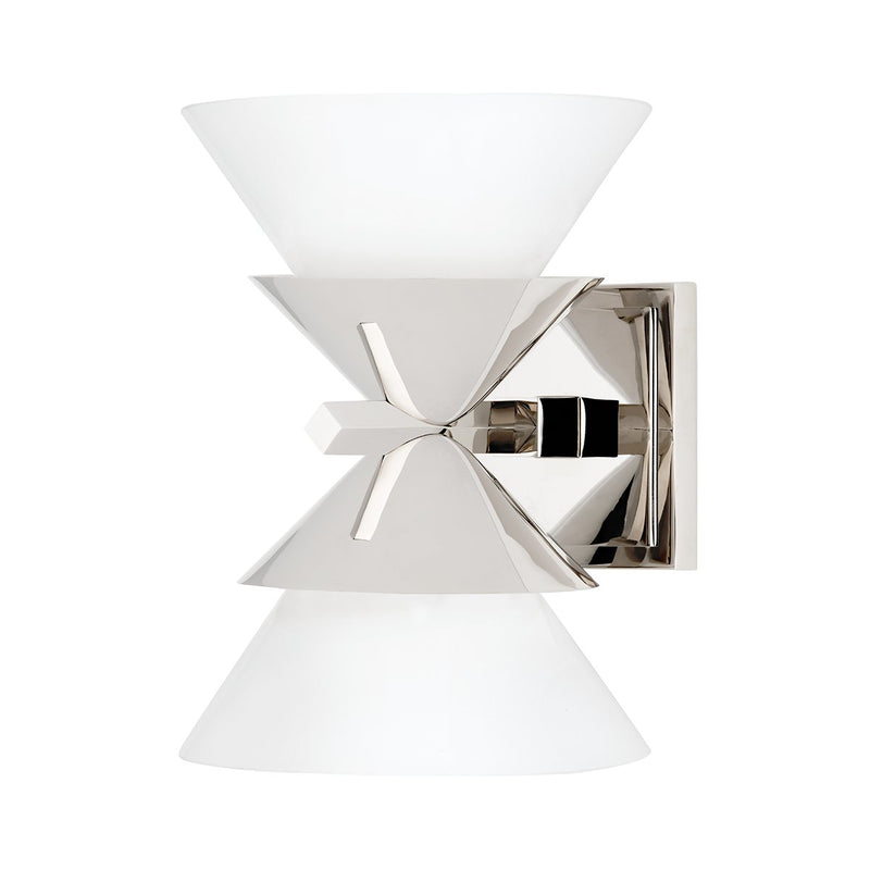 Stillwell 2-Light Wall Sconce in Polished Nickel
