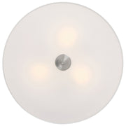 Mid Town 3-Light LED Flush Mount in Antique Brushed Brass