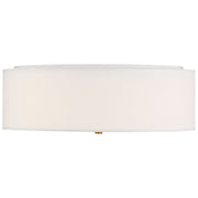 Mid Town 3-Light LED Flush Mount in Antique Brushed Brass