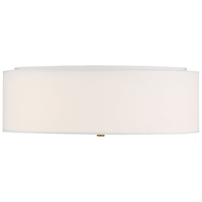 Mid Town 3-Light LED Flush Mount in Antique Brushed Brass