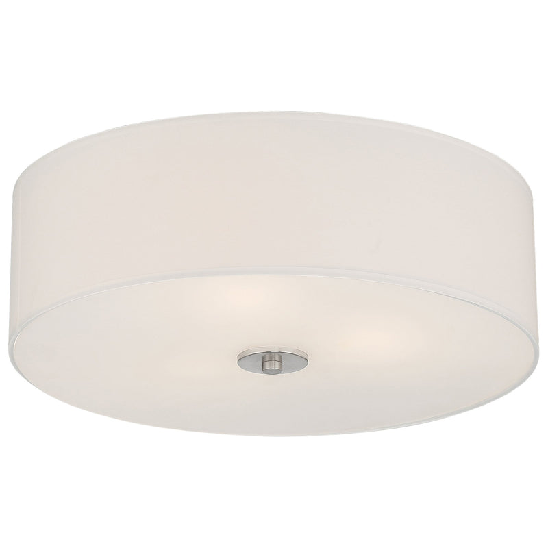 Mid Town 3-Light LED Flush Mount in Antique Brushed Brass