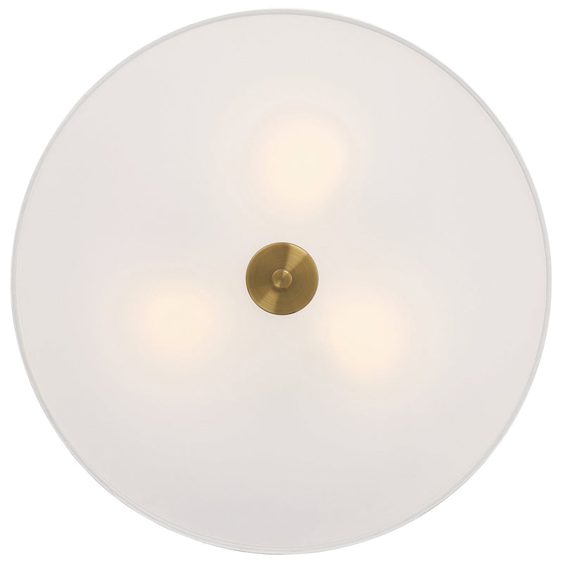 Mid Town 3-Light LED Flush Mount in Brushed Steel