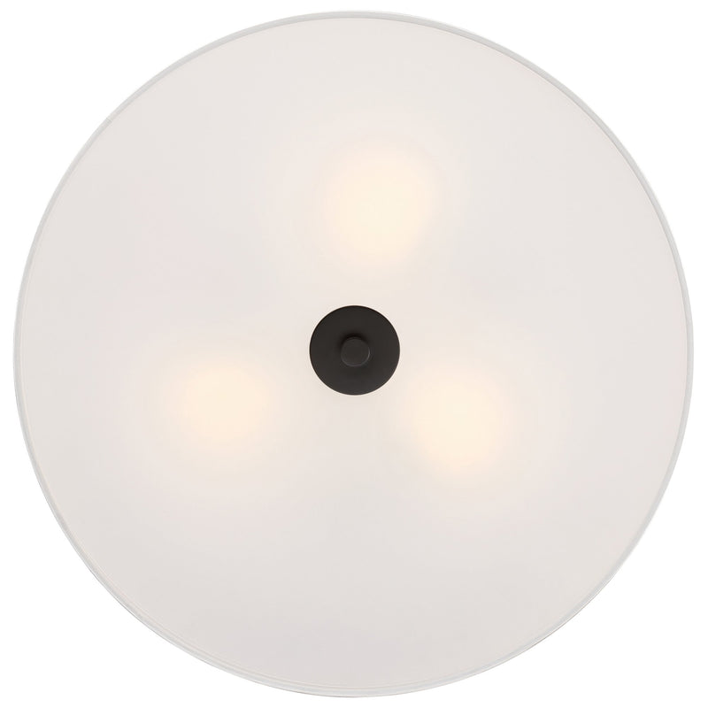 Mid Town 3-Light LED Flush Mount in Matte Black