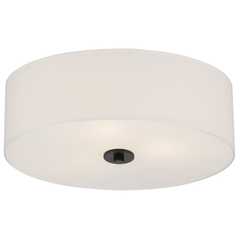 Mid Town 3-Light LED Flush Mount in Matte Black