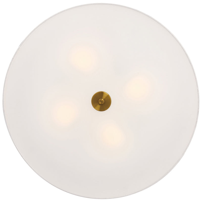 Mid Town 4-Light LED Flush Mount in Antique Brushed Brass