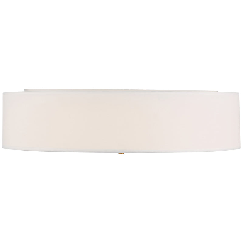 Mid Town 4-Light LED Flush Mount in Antique Brushed Brass