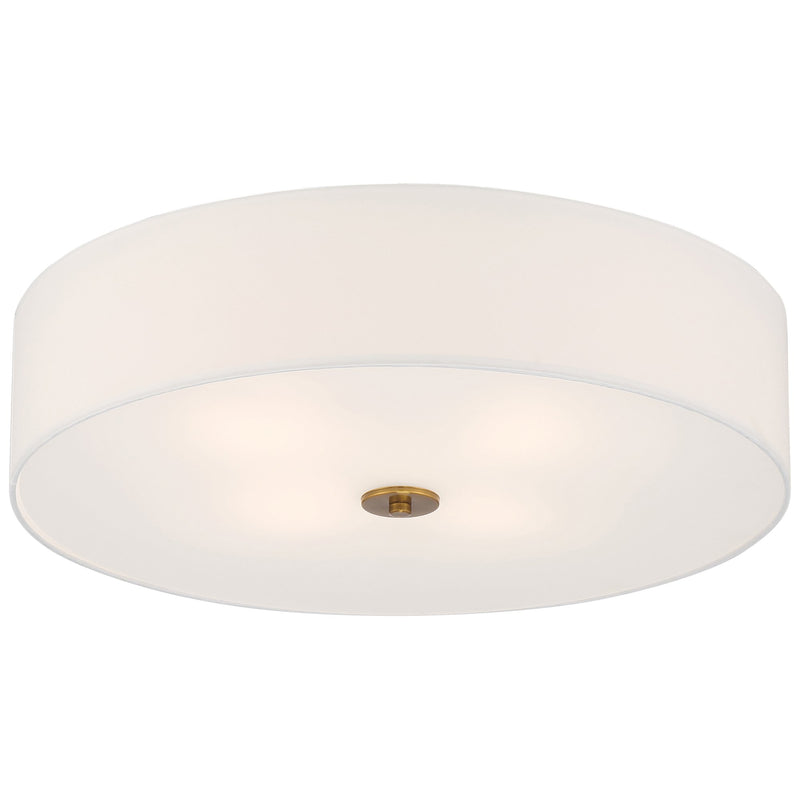 Mid Town 4-Light LED Flush Mount in Antique Brushed Brass