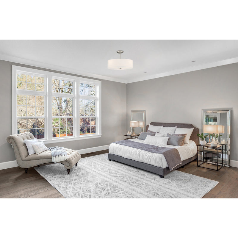 Mid Town 3-Light LED Convertible Pendant in Brushed Steel