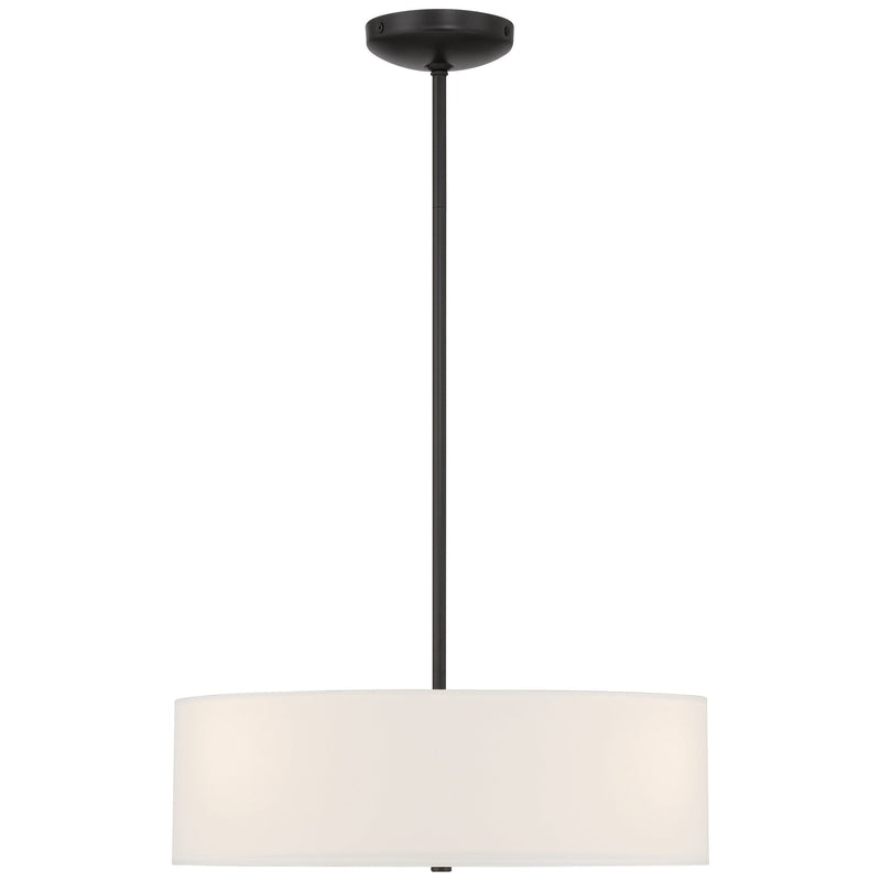 Mid Town 3-Light LED Convertible Pendant in Matte Black