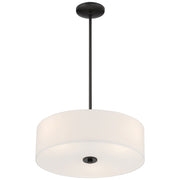 Mid Town 3-Light LED Convertible Pendant in Matte Black