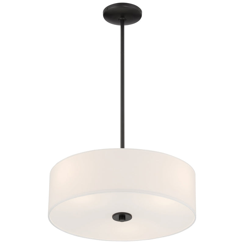 Mid Town 3-Light LED Convertible Pendant in Matte Black