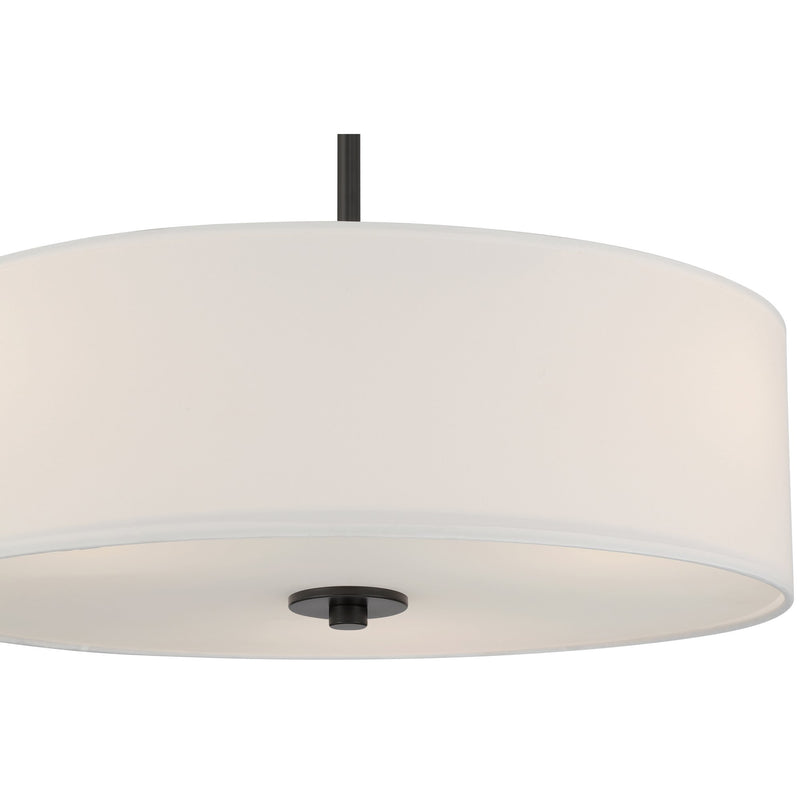 Mid Town 3-Light LED Convertible Pendant in Matte Black