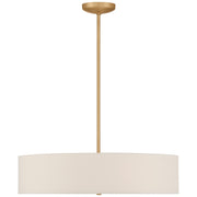 Mid Town 4-Light LED Semi-Flush Mount in Antique Brushed Brass