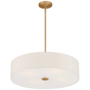 Mid Town 4-Light LED Semi-Flush Mount in Antique Brushed Brass