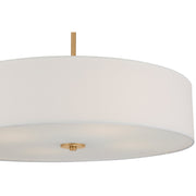 Mid Town 4-Light LED Semi-Flush Mount in Antique Brushed Brass