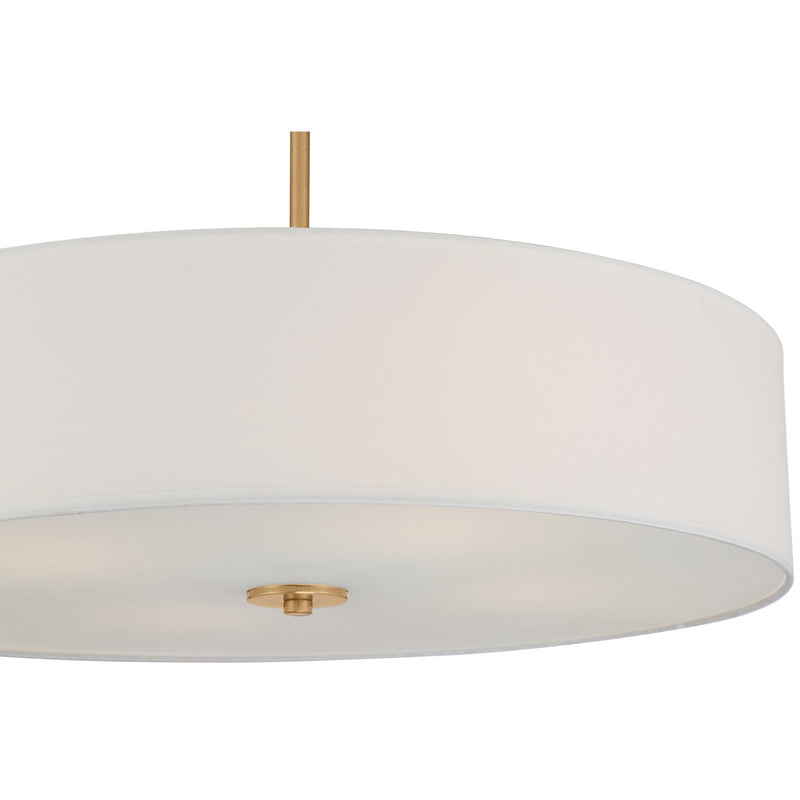 Mid Town 4-Light LED Semi-Flush Mount in Antique Brushed Brass