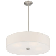Mid Town 4-Light LED Semi-Flush Mount in Brushed Steel