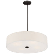 Mid Town 4-Light LED Semi-Flush Mount in Matte Black