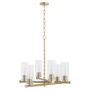 Mercier 6 Light Chandelier in Aged Brass