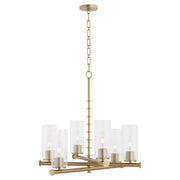 Mercier 6 Light Chandelier in Aged Brass