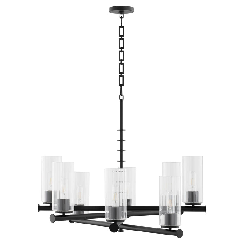 Mercier 8 Light Chandelier in Matte Black