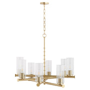 Mercier 8 Light Chandelier in Aged Brass