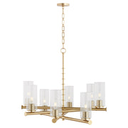 Mercier 8 Light Chandelier in Aged Brass