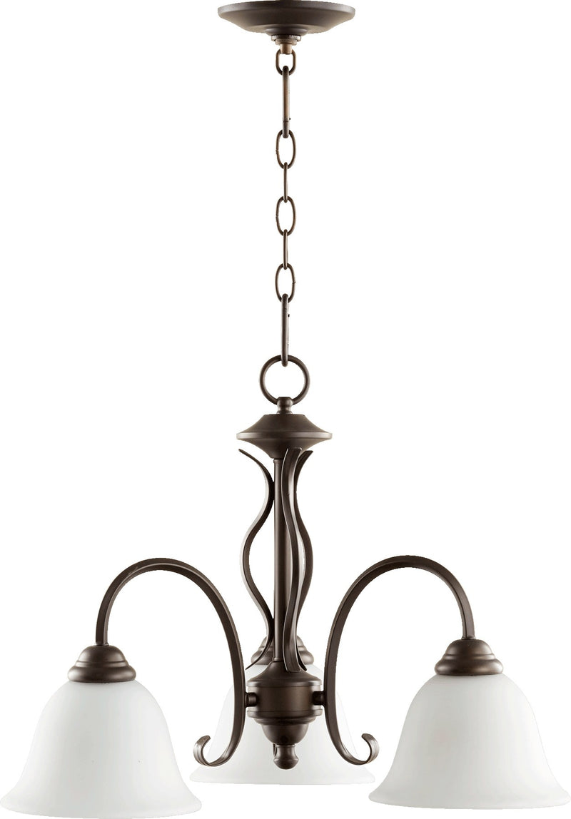 Spencer 3 Light Chandelier in Oiled Bronze