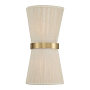 Cecilia 2-Light Wall Sconce in Bleached Natural Rope and Patinaed Brass