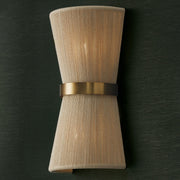 Cecilia 2-Light Wall Sconce in Bleached Natural Rope and Patinaed Brass