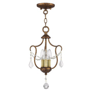 Chesterfield 3-Light Convertible Chandelier / Semi-Flush Mount in Hand Applied Venetian Golden Bronze