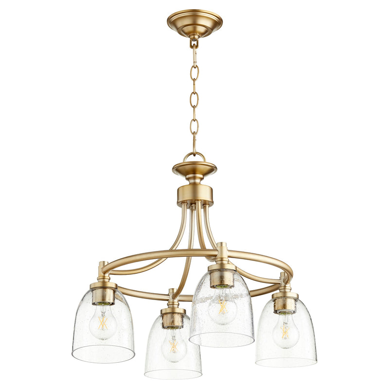 Rossington 21" 4 Light Chandelier in Aged Brass