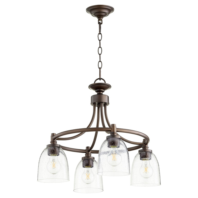Rossington 21" 4 Light Chandelier in Oiled Bronze