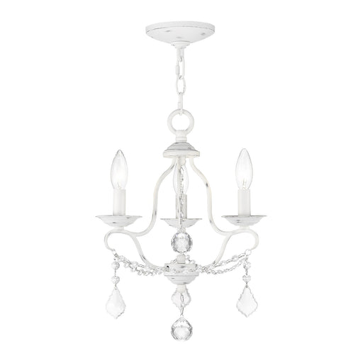 Chesterfield 3-Light Mini Chandelier in Antique White
