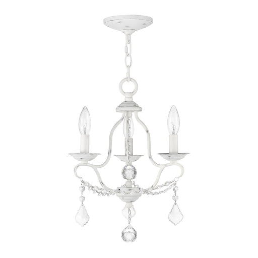 Chesterfield 3-Light Mini Chandelier in Antique White