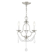 Chesterfield 3-Light Mini Chandelier in Brushed Nickel