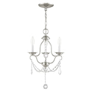 Chesterfield 3-Light Mini Chandelier in Brushed Nickel
