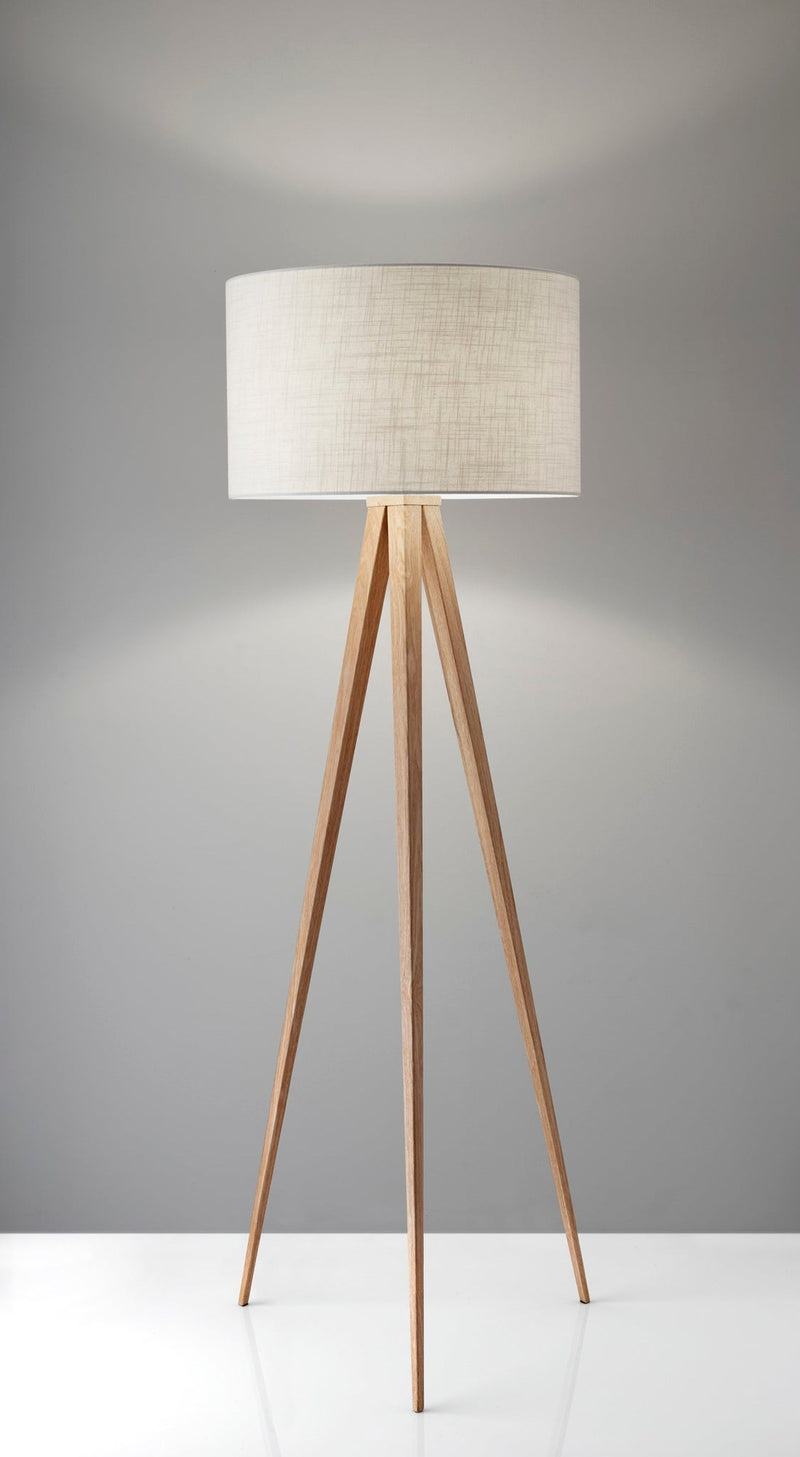 Director Floor Lamp in Natural Oak Veneer