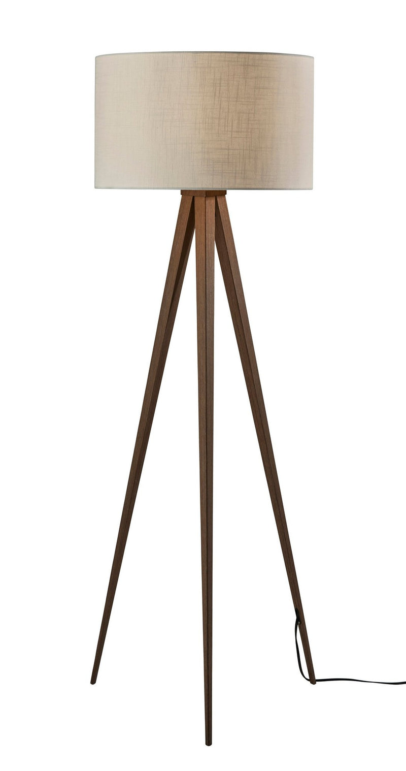 Director Floor Lamp in Metal W. Rosewood Veneer