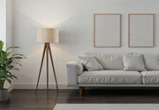 Director Floor Lamp in Metal W. Rosewood Veneer